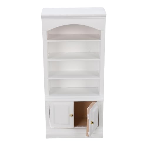 Fafeims 1:12 Dollhouse -Schrank Im Maßstab, 4 Tier -Miniatur -Bücherregal mit Türen Weiß für Puppenhausmöbel und Displayzubehör Fafeims 1:12 Dollhouse -Schrank Im Maßstab, 4 Tier -Miniatur -Bücherregal mit Türen Weiß für Puppenhausmöbel und Displayzubehör von Fafeims