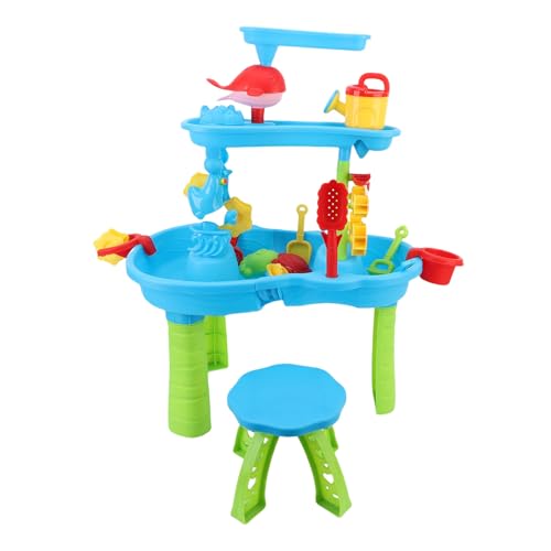 Fafeims 3 -Tier -Kleinkind -Wasser Table, Großer Sandwasserspieltisch mit Rutschbewehrstuhl für die Aktivität des Backyard Beach Vorschuls Fafeims 3 -Tier -Kleinkind -Wasser Table, Großer Sandwasserspieltisch mit Rutschbewehrstuhl für die Aktivität des Backyard Beach Vorschuls von Fafeims