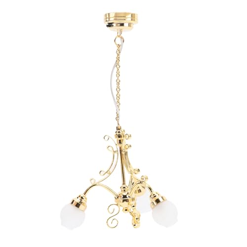 Fafeims Dollhouse Kronleuchter, 1:12 Miniatur -LED -Deckenleuchte mit Kristallanhängern für Dollhouse Esszimmer Wohnzimmerdekoration Fafeims Dollhouse Kronleuchter, 1:12 Miniatur -LED -Deckenleuchte mit Kristallanhängern für Dollhouse Esszimmer Wohnzimmerdekoration von Fafeims