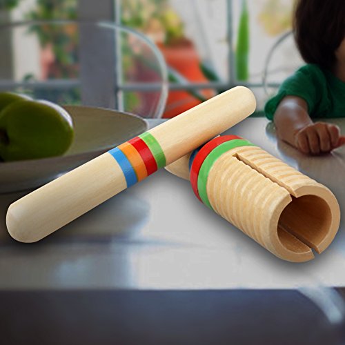 Fafeims Kinderkinder Bunte Holz Guiro -Spielzeug, Süßes Crow -Sound Musikinstrument, Frühe Bildungsspielzeug für Kinder, Holzkörper Fafeims Kinderkinder Bunte Holz Guiro -Spielzeug, Süßes Crow -Sound Musikinstrument, Frühe Bildungsspielzeug für Kinder, Holzkörper von Fafeims