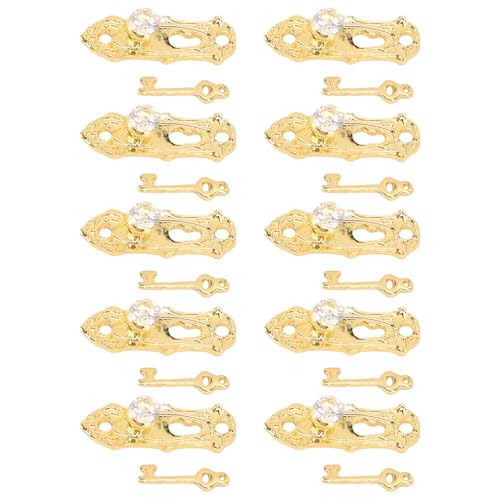 Fafeims Miniaturkristall -Türknauf -Schloss und Schlüsselset, Legierung 1:12 Puppenhaus -Türgriff für DIY -Heimdekoration und Modellgebäude Fafeims Miniaturkristall -Türknauf -Schloss und Schlüsselset, Legierung 1:12 Puppenhaus -Türgriff für DIY -Heimdekoration und Modellgebäude von Fafeims