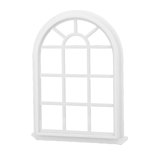 Fafeims Puppenhaus Fenster Im Maßstab 1:12, Rahmen mit Weißem Finish Miniatur-Boden Fenster für Puppenhaus Möbel und Wohn Dekor Fafeims Puppenhaus Fenster Im Maßstab 1:12, Rahmen mit Weißem Finish Miniatur-Boden Fenster für Puppenhaus Möbel und Wohn Dekor von Fafeims