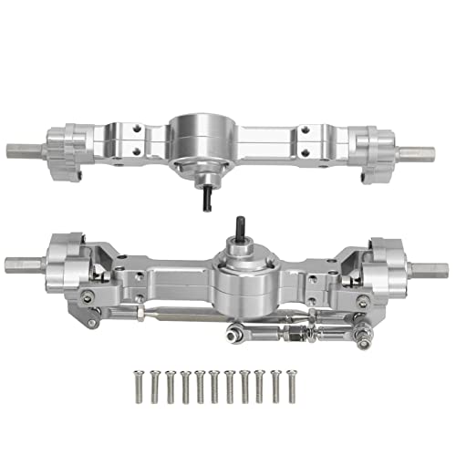 Fafeims Upgrade -Teile 4 Rad RC -Achsen mit Aluminiumlegierung CNC -Bearbeitungsvorder- und Hinterachsen für MN 90 99S -Serie RC -Autos (Silver) von Fafeims