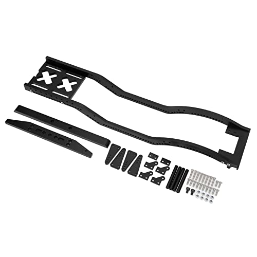 RC Car Frame Metal Accessoires Aluminium -Legierungs -Chassis -Set mit Vorderer und Hinterer Bumpe für SCX10 D90 1/10 RC Crawler (Black) von Fafeims