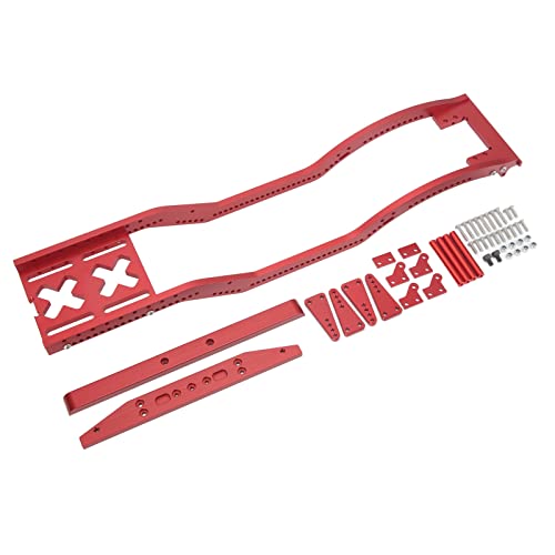 RC Car Frame Metal Accessoires Aluminium -Legierungs -Chassis -Set mit Vorderer und Hinterer Bumpe für SCX10 D90 1/10 RC Crawler (Rot) von Fafeims