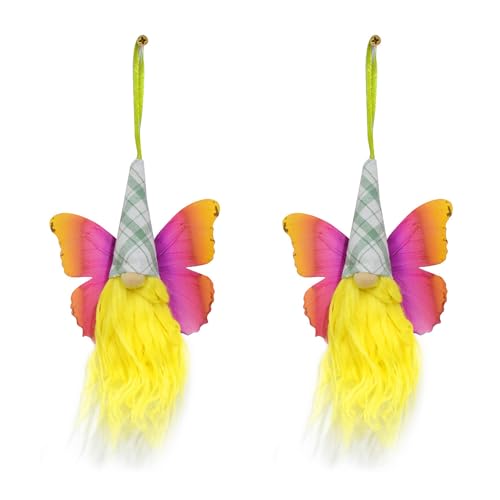 Fahoujs 2pcs Handwerk Butterfly Miniaturpuppen Skandinavische Elfen Finden Dekoration Für Easters Party Supplies von Fahoujs