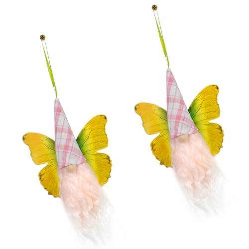 Fahoujs 2pcs Handwerk Butterfly Miniaturpuppen Skandinavische Elfen Finden Dekoration Für Easters Party Supplies von Fahoujs