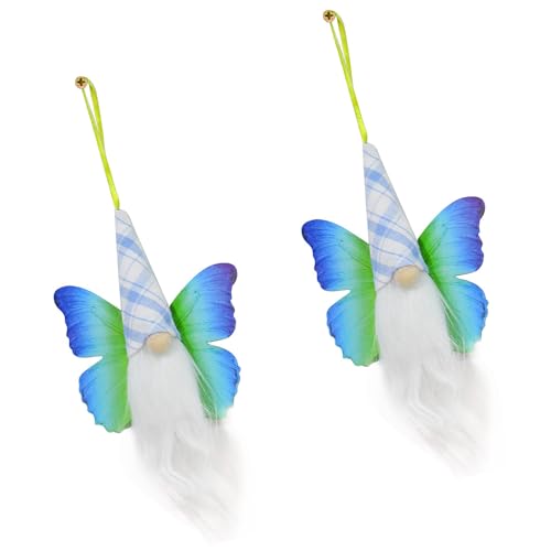 Fahoujs 2pcs Handwerk Butterfly Miniaturpuppen Skandinavische Elfen Finden Dekoration Für Easters Party Supplies von Fahoujs