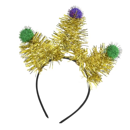 Fahoujs Blingbling Pompoms Stirnband Für Mardi Gras Party Kostüm Accessoires Haarband Festival Feier Kopfbedeckung Für Veranstaltung von Fahoujs