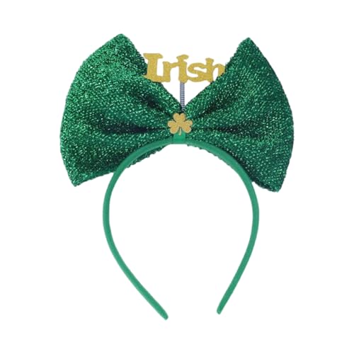 Fahoujs Patrick's Day Party Bowknot Stirnband Mit Shamrock Dekoriert Haare Erklärungen Party Kopfbedeckung Für Festivalfeiern von Fahoujs