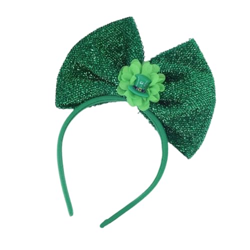 Fahoujs Patrick's Day Party Bowknot Stirnband Mit Shamrock Dekoriert Haare Erklärungen Party Kopfbedeckung Für Festivalfeiern von Fahoujs