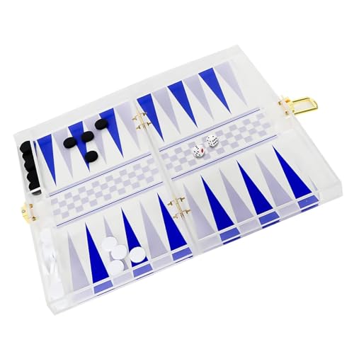 Fahoujs Schach Backgammon Brettspiel Travel Set Schachbrett Set Strategie Brettspiel Outdoor Backgammon Set Einfach Zu Spielen von Fahoujs