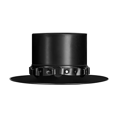 Fahoujs Steampunk-Hut für Herren, mit Brille, Steampunk-Hut, Zylinder, GothHat, Steampunk-Hut, Halloween, Maskerade, Hut von Fahoujs