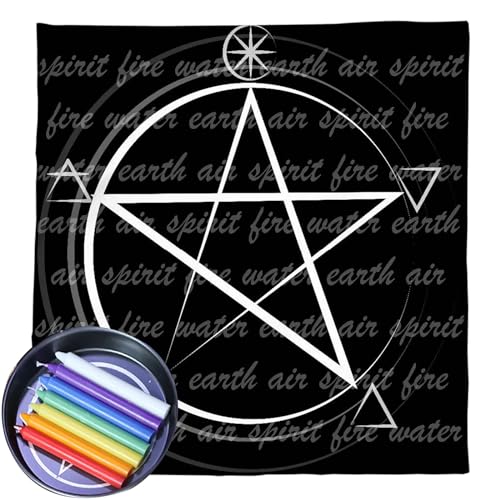 Fahoujs Tarot Karten Tischdecke Altar Tuch Pentagramme Astrologie Tischdecke Weissagungs Karten Tuch Wandteppich Wanddekoration Wahrsagungs Karten Tischdecke Wanddekorationen von Fahoujs