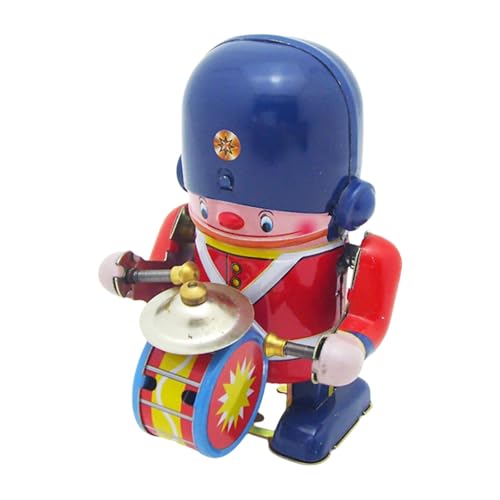 Fahoujs Vintage Schlagzeuger Roboter Zinn Spielzeugsoldat Nostalgic Windup Sammlerstück Für Oder Café Shop Dekoration von Fahoujs