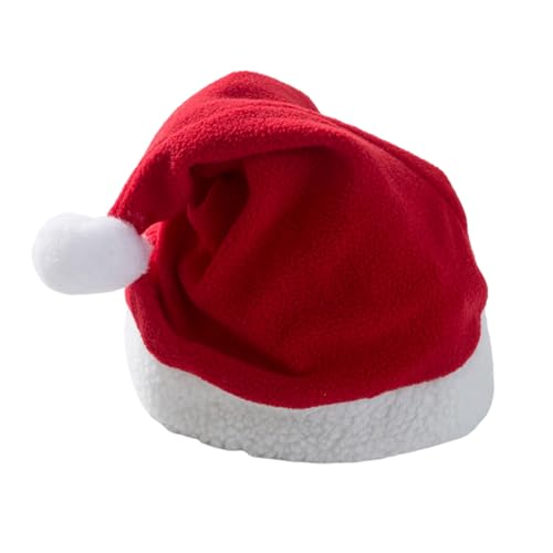 Fahoujs Weihnachts Nikolausmütze Mit Weißer Krempe Für Weihnachten Festival Party Neujahr Kopfbedeckung Weihnachtsmann Kostüm Accessoire Geschenk von Fahoujs