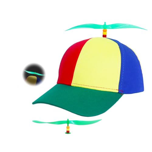 FainFun Propeller Mütze Erwachsene, Baseball Cap mit Propeller, Mütze mit Propeller Kinder, Cap mit Propeller Kinder, Hubschrauber Mütze, für Erwachsene & Kinder - Größenverstellbar von FainFun