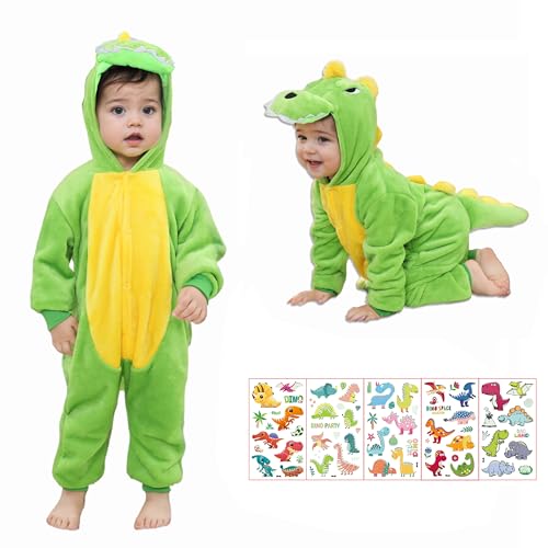 Dino Kostüm Kinder Kleinkind Baby Dinokostüm Tierkostüm Overall Jungen Mädchen Fasching Kostüm 104 110 von Fairycos