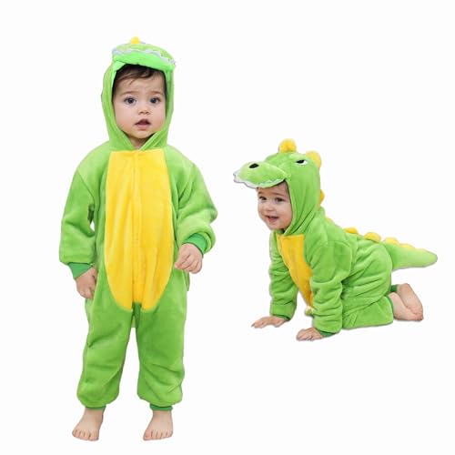 Dinosaurier Dino Kostüm Kinder Kleinkind Baby Dinokostüm Tierkostüm Overall Jungen Mädchen Fasching Kostüm 104 110 von Fairycos