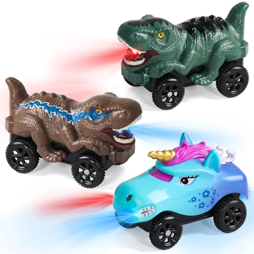 Autorennbahn Auto Spielzeug Kompatibel mit Autorennbahn & Magic Rennbahn - Dinosaurier Spielzeug Strax Autobahn , Dino Spielzeugs , 2 Dino & 1 Einhorn mit LED ,Tracks Cars ,Geschenke Junge 2 3 4 Jahre Autorennbahn Auto Spielzeug Kompatibel mit Autorennbahn & Magic Rennbahn - Dinosaurier Spielzeug Strax Autobahn , Dino Spielzeugs , 2 Dino & 1 Einhorn mit LED ,Tracks Cars ,Geschenke Junge 2 3 4 Jahre von Fajiabao