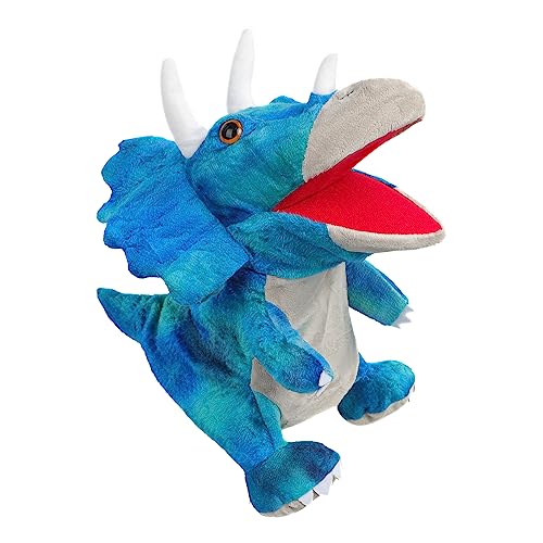 Dinosaurier Handpuppen Puppentheater für Kinder Dinosaurier Kuscheltier Puppen Spielzeug, Handspielpuppe, Fingerpuppen, Tier Handpuppe, Dinosaur Hand Puppets Halloween Weinachten Geschenke von FakeFace