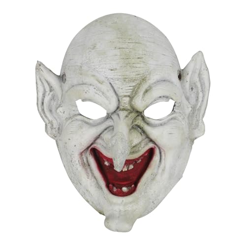 FakeFace Maske Alte Hexe Halloween Maske Weiße Hexe aus PU Schaumstoff Kostümzubehör für Cosplay, Fasching, Halloween Party von FakeFace