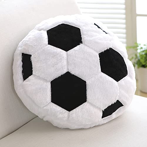 Plüsch Football Kissen, 45 * 45cm Flauschige Fußball Kissen Ballkissen, weiche Sport Ball interaktive Fußball kreative Zimmer Dekorationen Geburtstag Party Geschenk für Kinder von FakeFace