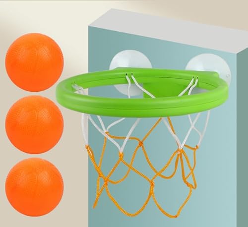 Baby Badewannenspielzeug, Bad-Basketballkorb mit 3 Bällen und starkem Saugnapf, Indoor Basketballkorb Schießspiel in der Badewanne, Badespielzeug Geschenke für 1-8 Jahren Jungen Mädchen (Grün) von Falafoty