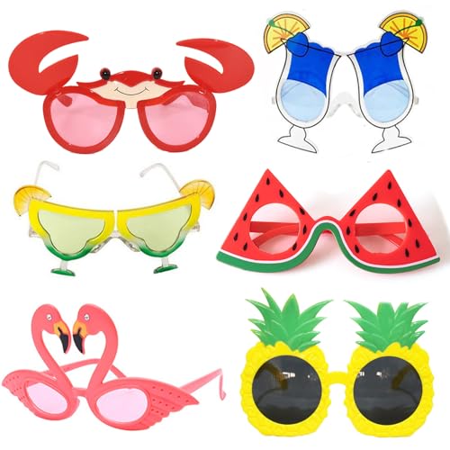 Falafoty 6 Paar Luau Party Sonnenbrille, Partybrille Funny Hawaiian Brille, Hawaii Tropical Brille Sommer Strand Party Foto Requisiten,Hawaii Kostüm Party Sonnenbrille für Sommer Strand Party Zubehör Falafoty 6 Paar Luau Party Sonnenbrille, Partybrille Funny Hawaiian Brille, Hawaii Tropical Brille Sommer Strand Party Foto Requisiten,Hawaii Kostüm Party Sonnenbrille für Sommer Strand Party Zubehör von Falafoty