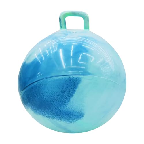 Falafoty Hüpfball für Kinder, 45 cm Hopper Ball Blau Sprungball Hopseball Spielzeug mit Griff, Aufblasbarer Hüpfball Spielzeug für Kinder im Alter von 3-12 Jahren Indoor Outdoor Garten Hof Spiel von Falafoty