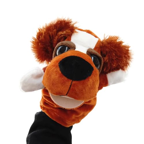 Falafoty Hund Handpuppe Tierhandpuppen Plüschtier für Kinder, Plüsch Hundepuppe Spielzeug Interaktives Lernspielzeug für Geschichtenerzählen, Unterrichten, Showtheater, Fantasievolles Spiel Geschenk von Falafoty