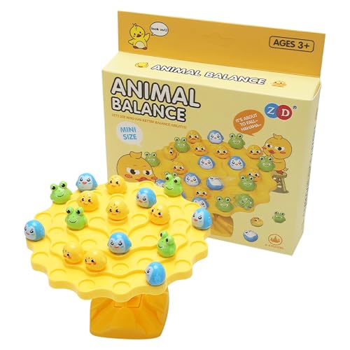 Frosch Balance Mathe Spiel, Zwei Spieler Balance Tree Brettspiel Frosch Balance Zählen Spielzeug, Math Spiel Montessori Lernspielzeug Eltern-Kind Interaktive Spielzeug für Kinder ab 3 Jahre (Ente) von Falafoty