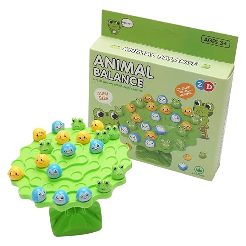 Frosch Balance Mathe Spiel, Zwei Spieler Balance Tree Brettspiel Frosch Balance Zählen Spielzeug, Math Spiel Montessori Lernspielzeug Eltern-Kind Interaktive Spielzeug für Kinder ab 3 Jahre (Frosch) von Falafoty