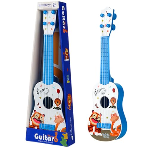Gitarre für Kinder, 41cm Mini Gitarre Ukulele Musikspielzeug mit 4 Stimmbare Saiten, Gitarre Instrumente Spielzeug Musik Lernspielzeug Für Kleinkinder Anfänger Jungen Mädchen Geschenk (Blau) von Falafoty