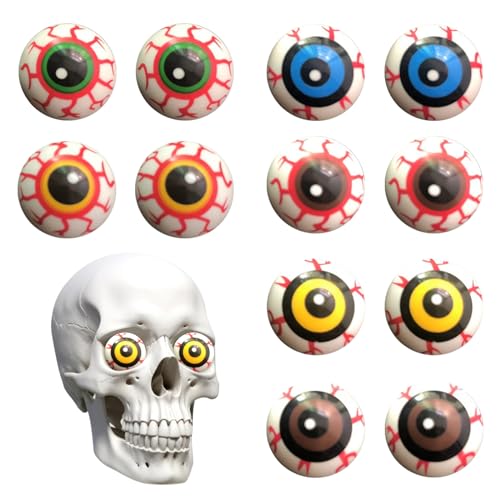 Halloween Augäpfel, 36PCS Halloween Augen Gruselige Augen für Schädel Kostüm, Realistische Halloween Augäpfel Horror Requisiten, Fake Eyes Eyeball Spielzeug für Kinder, Halloween-Partyzubehör Halloween Augäpfel, 36PCS Halloween Augen Gruselige Augen für Schädel Kostüm, Realistische Halloween Augäpfel Horror Requisiten, Fake Eyes Eyeball Spielzeug für Kinder, Halloween-Partyzubehör von Falafoty