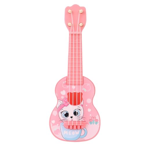 Kinder Ukulele Gitarre Spielzeug 10 Zoll Anfänger Ukelele Kleinkind Musikinstrumente Spielzeug Mini Gitarre Lernspielzeug Musikalisches Lernspielzeug Perfekt für Kinder (Kätzchen) von Falafoty