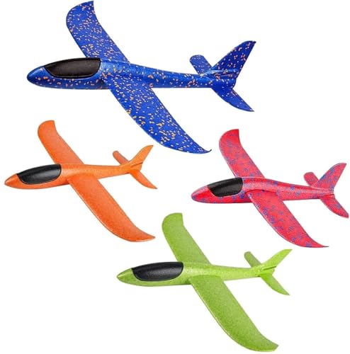 Falaquer Styroporflieger Flieger Styropor Kinder, 4 Stück Segelflugzeug, Flugzeug Spielzeug, Segelflugzeug Flugzeug Spielzeug, Flugzeug Styropor Wurfgleiter, für Kinder Jungen Mädchen von Falaquer