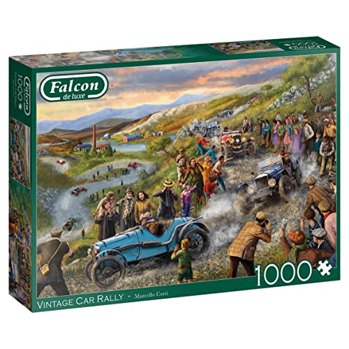 Falcon 11347 Vintage Car Rally 1000 pcs Puzzlespiel, Mehrfarbig, Einheitsgröße von Jumbo