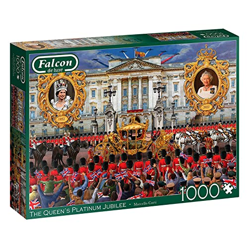 Falcon Jumbo Spiele Falcon The Queens Platinum Jubilee 1000 Teile - Puzzle für Erwachsene von Jumbo