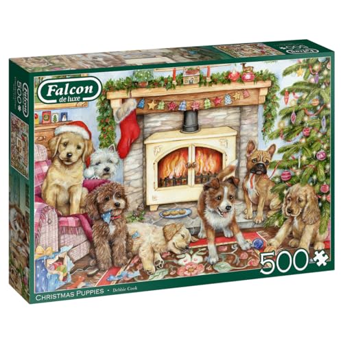 Jumbo 11310 Weihnachten Welpen 500 Pieces Jigsaw Puzzle, Mehrfarbig von Jumbo