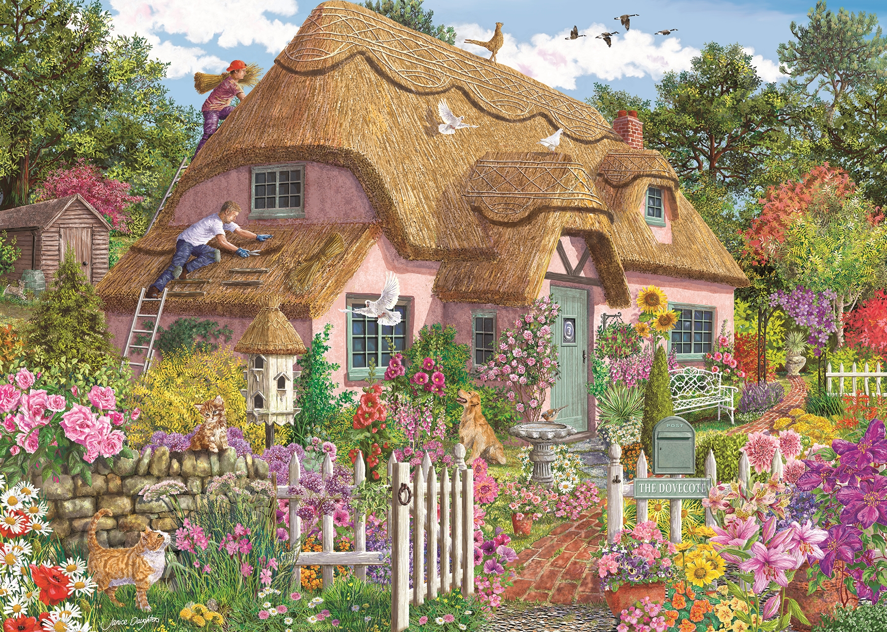 Falcon Falcon - Thatched Cottage (1000 pieces) 1000 Teile Puzzle Falcon-00137 von Falcon