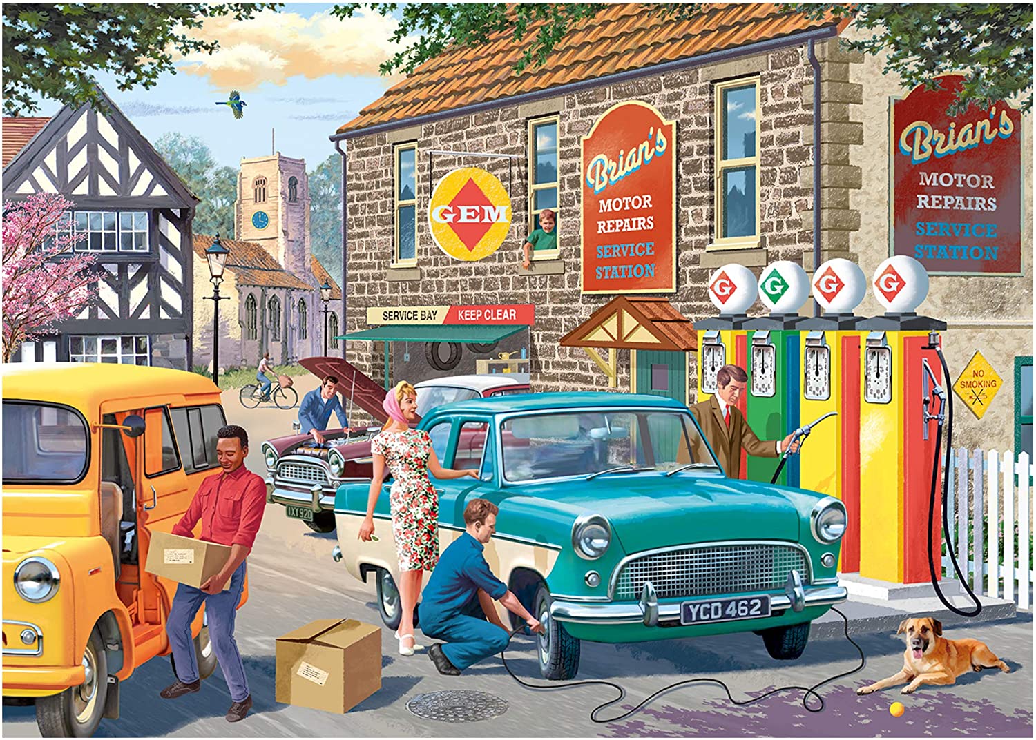 Falcon The Petrol Station 1000 Teile Puzzle Falcon-11321 von Falcon