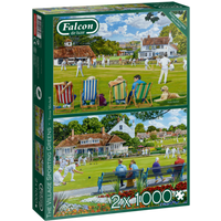 JUMBO 11309 FALCON Puzzle 2 x 1000 Teile The Village Sporting Greens von Falcon