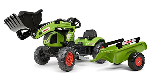 Falk 2040AM Bagger Tret-Baggerlader Claas Axion 410, Pedalbaggerlader Großartiges Outdoor-Spielzeug für Kinder von 24 Monaten bis 2 Jahren. Robust, sicher und motorisch fördernd von Falk