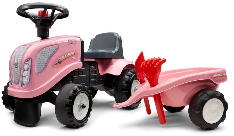 Falk New Holland Traktor mit Zubehör, Rosa von Falk