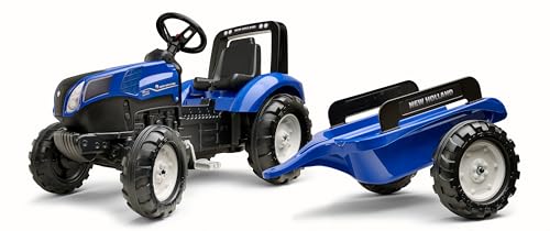 FALK New Holland T8 Trettraktor für Kinder 3-7 Jahre I Mit Anhänger & Hupe I Robuster Kindertraktor aus Kunststoff für Garten, Sandkasten & Outdoor-Spiel FALK New Holland T8 Trettraktor für Kinder 3-7 Jahre I Mit Anhänger & Hupe I Robuster Kindertraktor aus Kunststoff für Garten, Sandkasten & Outdoor-Spiel von Falk
