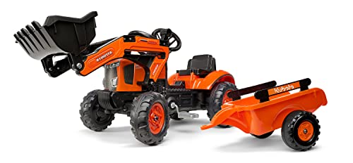 Falquet & CIE – 2065 am – Kubota m7171/Schaufel/Anhänger – Orange von Falk