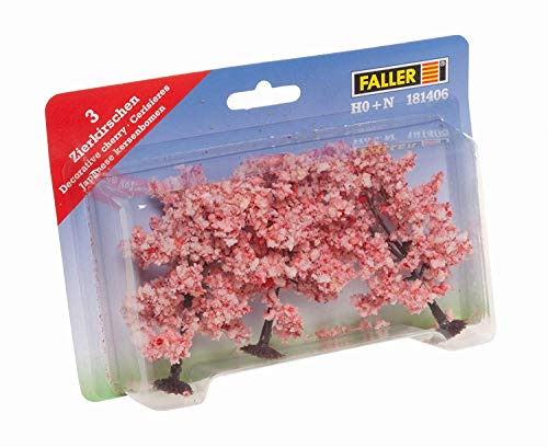 Faller FA 1406 181406 Cherry Trees 3/ Scenery and Accessories Blumen Modellbausatz, Zubehör, Mehrfarbig, Small von FALLER