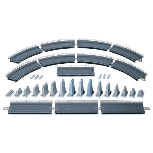 FALLER Auf- & Abfahrt kpl. Modellbausatz mit 123 Einzelteilen R=437,5mm, 30°, 188 x 71mm I Modelleisenbahn Zubehör H0 I Modelleisenbahn H0 Gleisbetten von FALLER