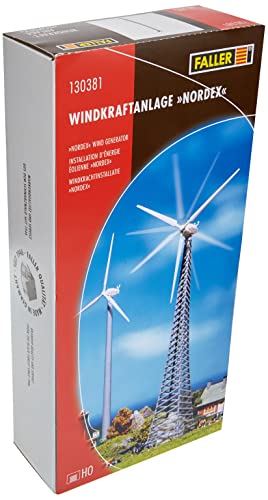 FALLER 130381 - Windkraftanlage „Nordex“, Medium, Grau Oder Silber von FALLER